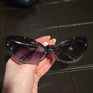 Vogue Black and Purple Cat-Eye Sunglasses